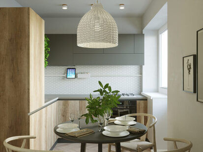 Фото № 5: Дизайн-проект однокомнатной квартиры 35.9  м² Скандинавский стиль для ЖК Дельфин