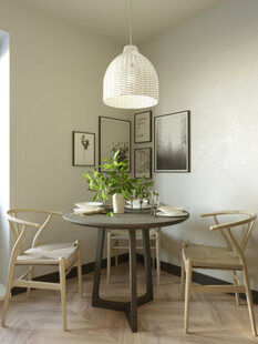 Фото № 4: Дизайн-проект однокомнатной квартиры 35.9  м² Скандинавский стиль для ЖК Дельфин