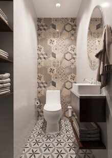 Фото № 4: Дизайн-проект двухкомнатной квартиры 58.66  м² стиль Модернизм для ЖК Стрижи Сити