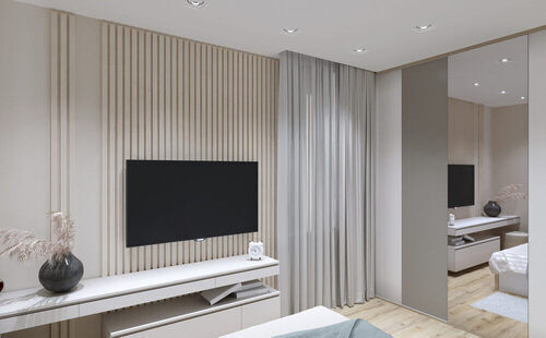 Фото № 6: Дизайн-проект евро трехкомнатной квартиры 66.14  м² стиль Модернизм для ЖК Седьмое небо