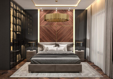 Фото № 1: Дизайн-проект однокомнатной квартиры 40.67  м² стиль Современная классика для ЖК Стрижи Сити