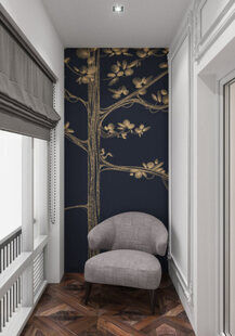 Фото № 5: Дизайн-проект однокомнатной квартиры 40.67  м² стиль Современная классика для ЖК Стрижи Сити