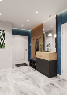 Фото № 2: Дизайн-проект подъезда 100.0  м² Современный стиль для ЖК Баташевский сад