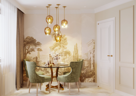 Фото № 3: Дизайн-проект двухкомнатной квартиры 56.2  м² стиль Современная классика для ЖК Баташевский сад