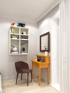 Фото № 6: Дизайн-проект квартиры-студии 31.74  м² Скандинавский стиль для ЖК Седьмое небо