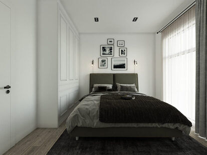 Фото № 2: Дизайн-проект двухкомнатной квартиры 61.39  м² Скандинавский стиль для ЖК Стрижи Сити