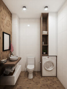 Фото № 6: Дизайн-проект двухкомнатной квартиры 61.39  м² Скандинавский стиль для ЖК Стрижи Сити