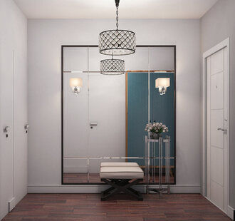 Фото № 3: Дизайн-проект евро двухкомнатной квартиры 52.05  м² Скандинавский стиль для ЖК Этто