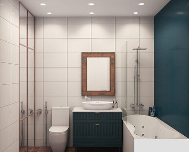 Фото № 6: Дизайн-проект евро двухкомнатной квартиры 52.05  м² Скандинавский стиль для ЖК Этто