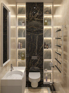 Фото № 2: Дизайн-проект трехкомнатной квартиры 77.33  м² стиль Модернизм для ЖК Стрижи Сити