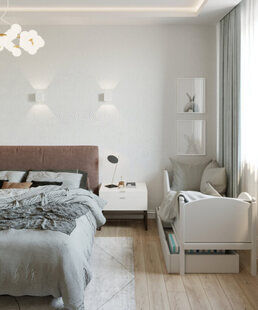 Фото № 3: Дизайн-проект однокомнатной квартиры 37.62  м² стиль Эклетика для ЖК Гармония