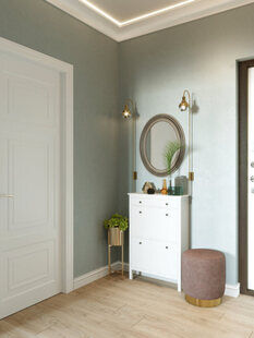 Фото № 5: Дизайн-проект однокомнатной квартиры 37.62  м² стиль Эклетика для ЖК Гармония