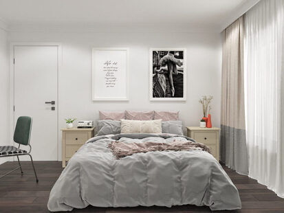 Фото № 1: Дизайн-проект трехкомнатной квартиры 90.1  м² Скандинавский стиль для ЖК Седьмое небо