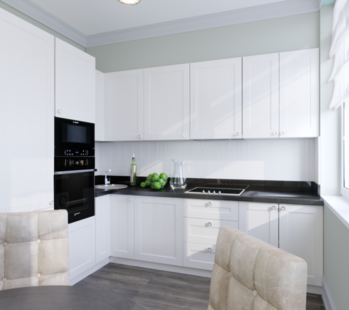 Фото № 6: Дизайн-проект однокомнатной квартиры 83.0  м² стиль Современная классика для ЖК Этто