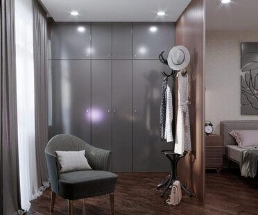 Фото № 3: Дизайн-проект двухкомнатной квартиры 58.12  м² стиль Современный для ЖК 11-й микрорайон