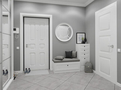 Фото № 6: Дизайн-проект двухкомнатной квартиры 63.79  м² стиль Современная классика для ЖК КОМАРОВО