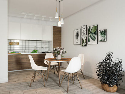 Фото № 1: Дизайн-проект трехкомнатной квартиры 83.25  м² Скандинавский стиль для ЖК Этто