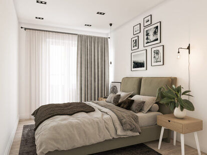 Фото № 3: Дизайн-проект трехкомнатной квартиры 83.25  м² Скандинавский стиль для ЖК Этто