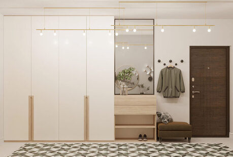 Фото № 4: Дизайн-проект двухкомнатной квартиры 66.25  м² Скандинавский стиль для ЖК Рождественский