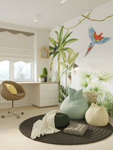 Фото № 3: Дизайн-проект двухкомнатной квартиры 66.25  м² Скандинавский стиль для ЖК Рождественский