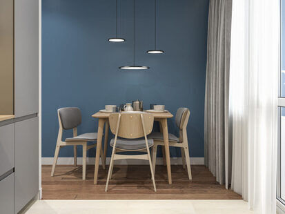 Фото № 4: Дизайн-проект однокомнатной квартиры 37.3  м² Современный стиль проетк выполнен для ЖК 11-й микрорайон