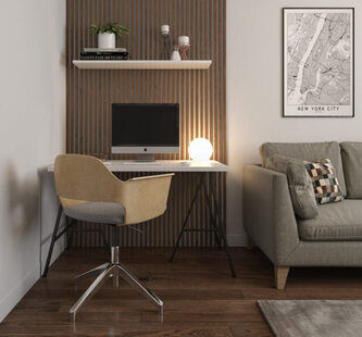 Фото № 5: Дизайн-проект однокомнатной квартиры 37.3  м² Современный стиль проетк выполнен для ЖК 11-й микрорайон