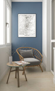 Фото № 2: Дизайн-проект однокомнатной квартиры 37.3  м² Современный стиль проетк выполнен для ЖК 11-й микрорайон