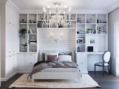 Фото № 1: Дизайн-проект двухкомнатной квартиры 53.0  м² стиль Кантри для ЖК Этто