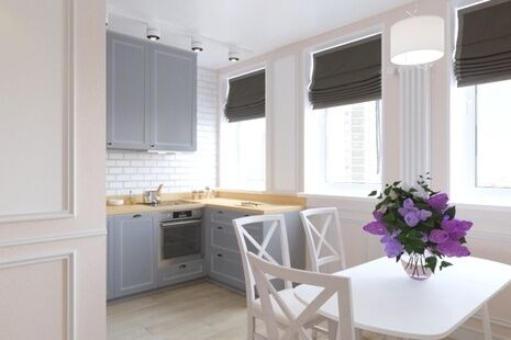 Фото № 2: Дизайн-проект трехкомнатной квартиры 55.17  м² Стиль Современный для ЖК Московский