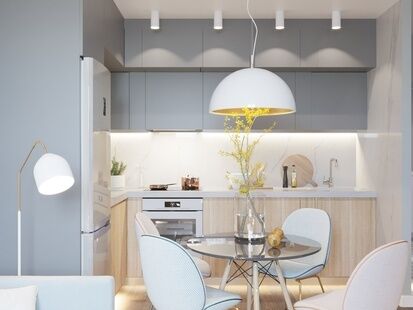 Фото № 1: Дизайн-проект двухкомнатной квартиры 76.59  м² Стиль Контемпорари для ЖК Московский