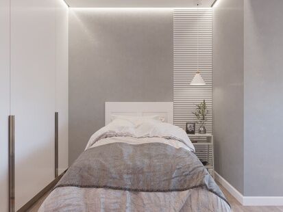 Фото № 4: Дизайн-проект двухкомнатной квартиры 76.59  м² Стиль Контемпорари для ЖК Московский