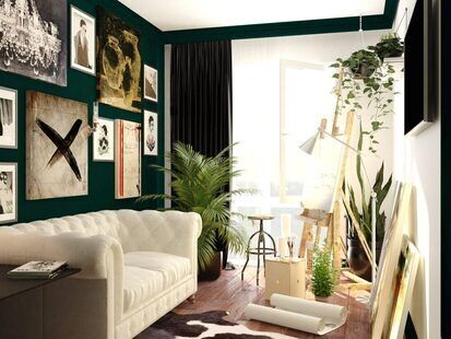 Фото № 1: Дизайн-проект двухкомнатной квартиры 65.06  м² стиль Современная классика для ЖК Стрижи Сити