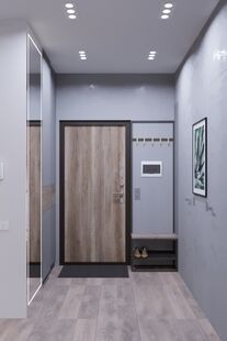 Фото № 5: Дизайн-проект однокомнатной квартиры 45.52  м² Эклектика для ЖК Московский