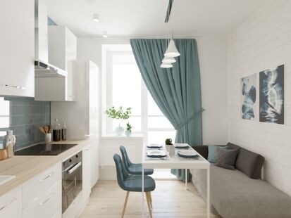 Фото № 1: Дизайн-проект двухкомнатной квартиры 51.7  м² Стиль Минимализм для ЖК Императорские Мытищи