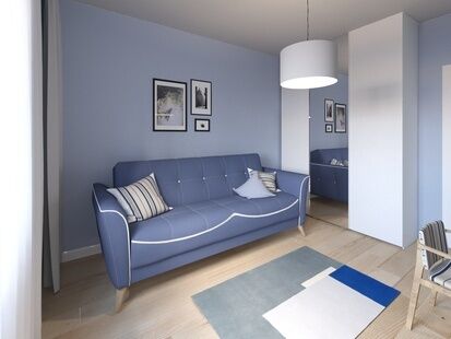 Фото № 2: Дизайн-проект трехкомнатной квартиры 77.9  м² Стиль Минимализм для ЖК Московский