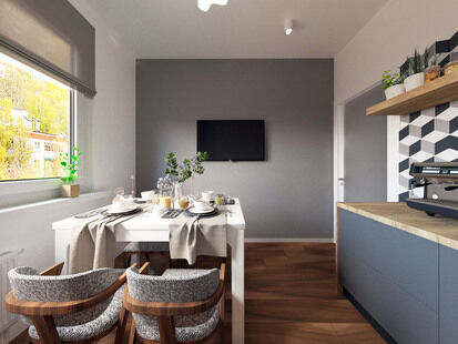 Фото № 4: Дизайн-проект трехкомнатной квартиры 77.9  м² Стиль Минимализм для ЖК Московский