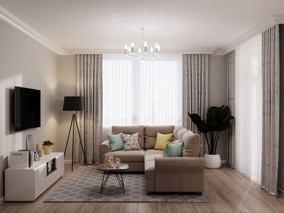 Фото № 1: Дизайн-проект трехкомнатной квартиры 96.4  м² Стиль Контемпорари для ЖК Московский