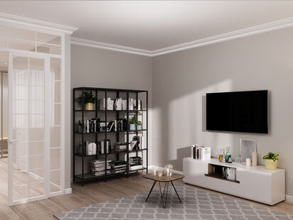 Фото № 5: Дизайн-проект трехкомнатной квартиры 96.4  м² Стиль Контемпорари для ЖК Московский