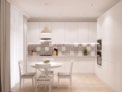 Фото № 2: Дизайн-проект трехкомнатной квартиры 96.4  м² Стиль Контемпорари для ЖК Московский