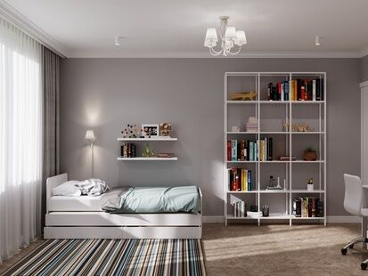 Фото № 4: Дизайн-проект трехкомнатной квартиры 96.4  м² Стиль Контемпорари для ЖК Московский