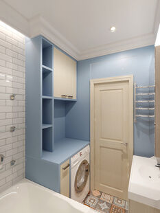 Фото № 3: Дизайн-проект трехкомнатной квартиры 79.5  м² Скандинавский стиль для ЖК Московский