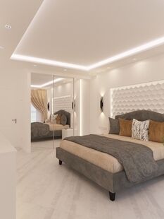 Фото № 3: Дизайн-проект однокомнатной квартиры 62.32  м² Стиль Модернизм для ЖК Московский