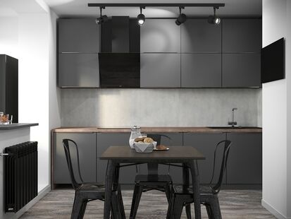 Фото № 3: Дизайн-проект однокомнатной квартиры 45.9  м² Стиль Минимализм для ЖК Московский