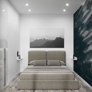 Фото № 5: Дизайн-проект однокомнатной квартиры 45.9  м² Стиль Минимализм для ЖК Московский