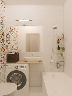 Фото № 4: Дизайн-проект двухкомнатной квартиры 61.27  м² Скандинавский стиль для ЖК Московский