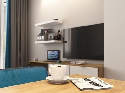 Фото № 4: Дизайн-проект квартиры-студии 28.68  м² Стиль Контемпорари для ЖК Московский