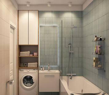 Фото № 2: Дизайн-проект квартиры-студии 28.68  м² Стиль Контемпорари для ЖК Московский