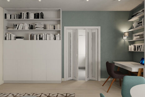 Фото № 6: Дизайн-проект двухкомнатной квартиры 83.39  м² Стиль Минимализм для ЖК Московский