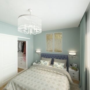 Фото № 4: Дизайн-проект трехкомнатной квартиры 88.6  м² Стиль Классика для ЖК Московский