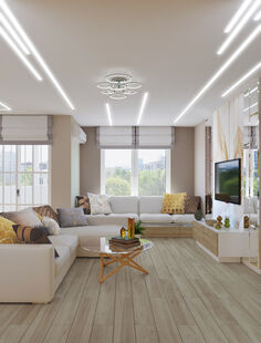 Фото № 6: Дизайн-проект трехкомнатной квартиры 117.59  м² Стиль Контемпорари для ЖК Московский